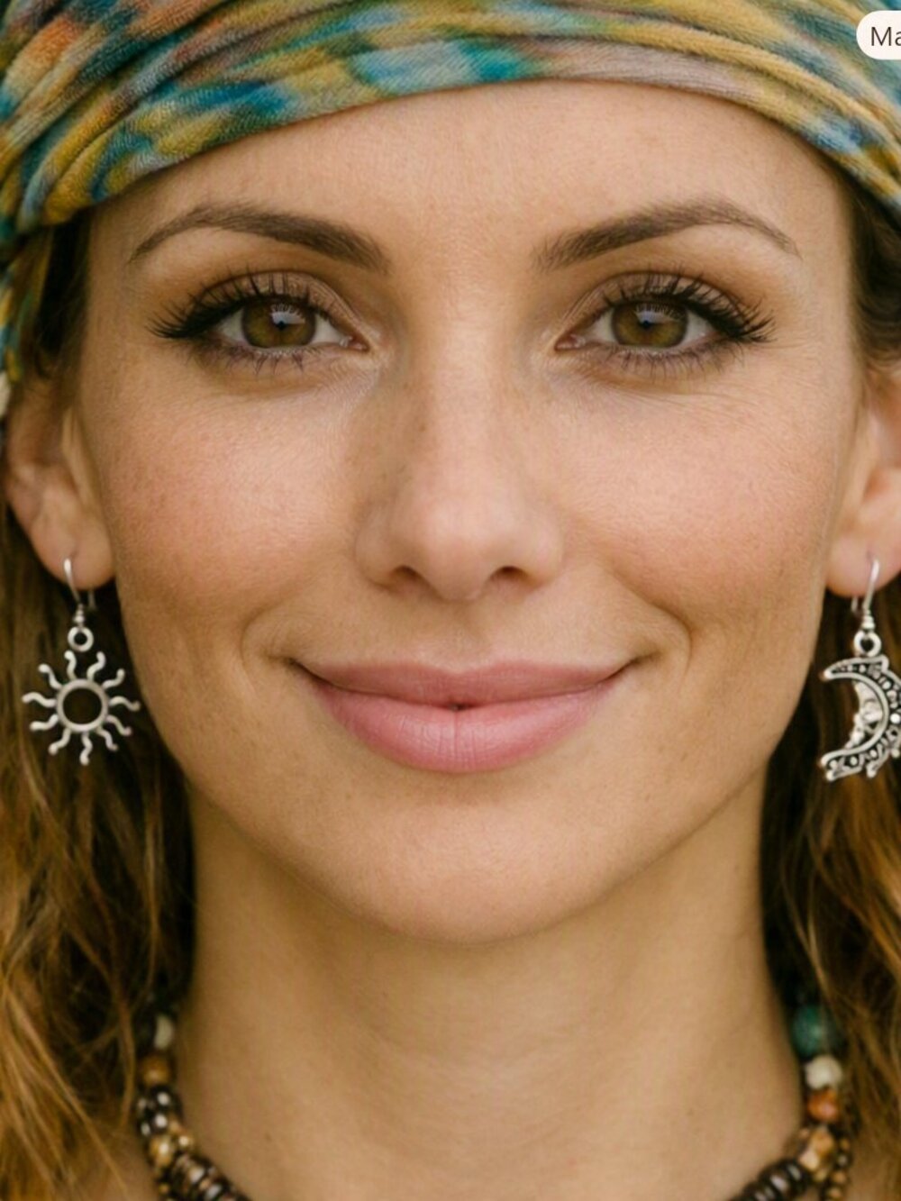 Sun Man in the Moon Earrings NEW Asymmetrical Pierced Hook Silver NWT